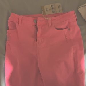 Y2K pink ripped jeans